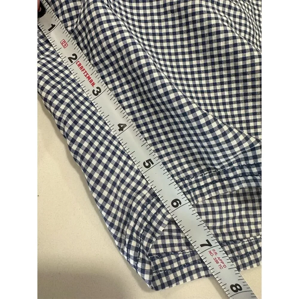 Vineyard Vines Men's XL Blue Gingham‎ logo Swim Trunks Beach Shorts SI15